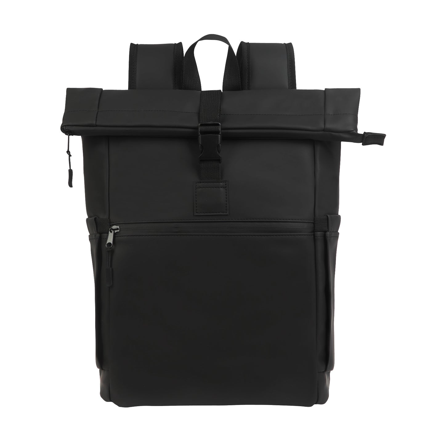 Casey PU Roll-Top Laptop Backpack