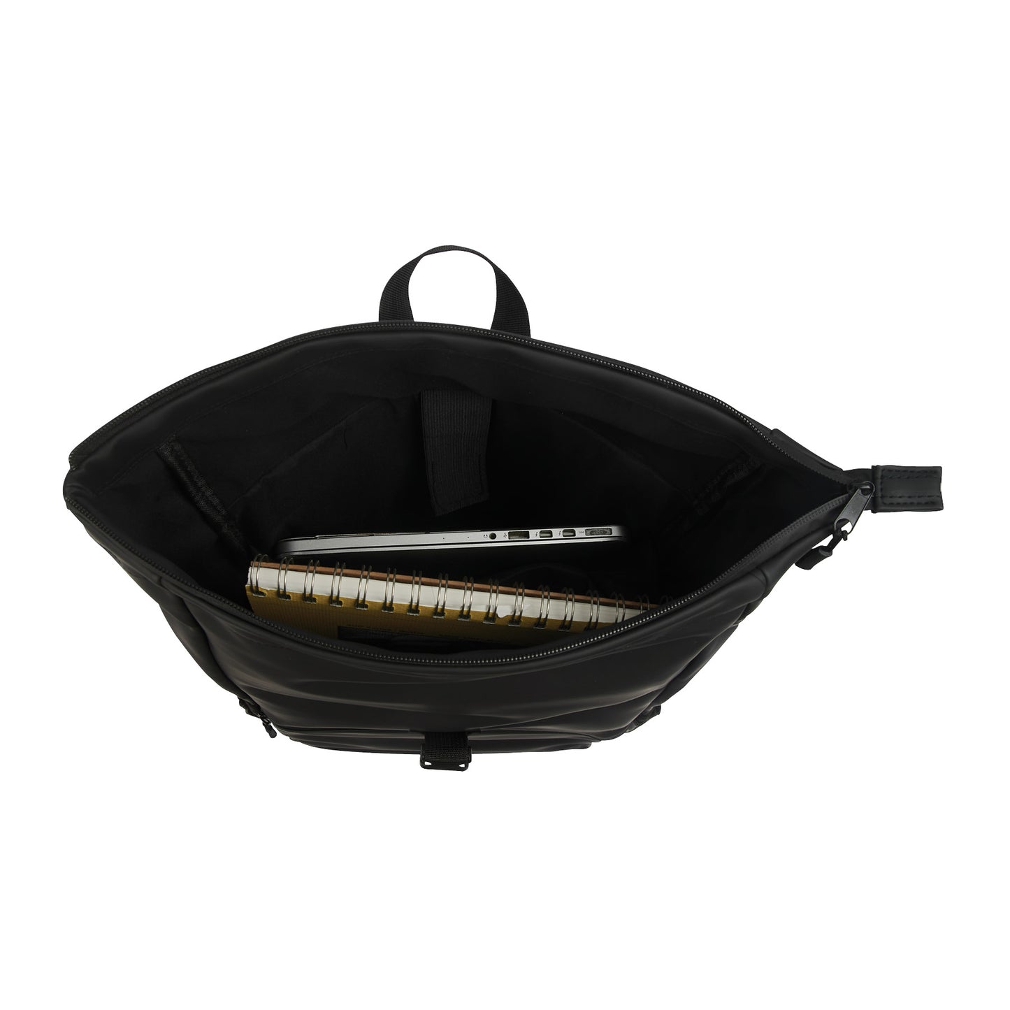 Casey PU Roll-Top Laptop Backpack