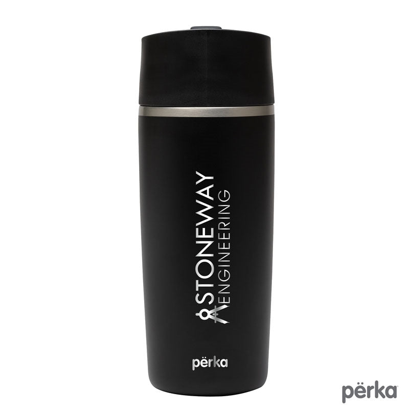 Perka® Macchiato 12 oz. Double Wall Coffee/Tea Press Tumbler