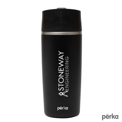 Perka® Macchiato 12 oz. Double Wall Coffee/Tea Press Tumbler