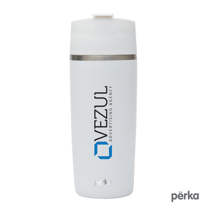 Perka® Macchiato 12 oz. Double Wall Coffee/Tea Press Tumbler