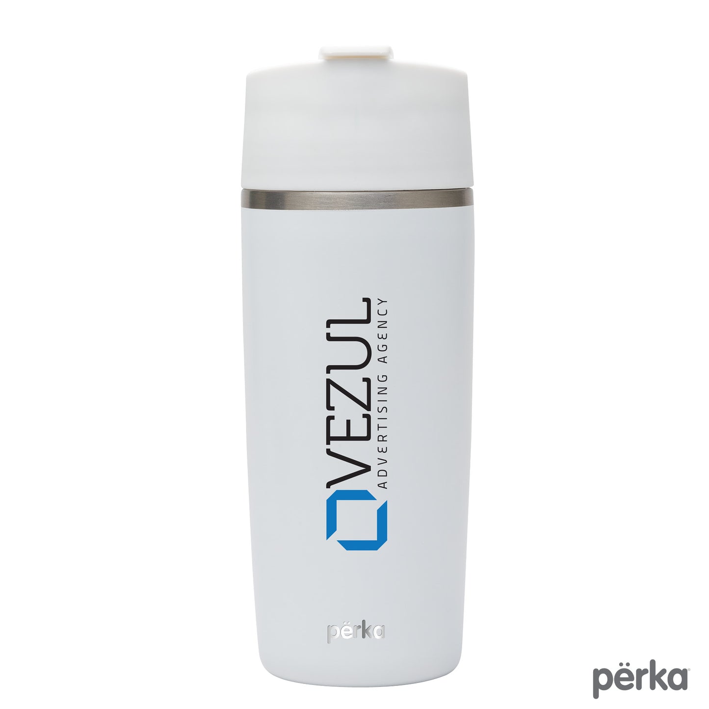 Perka® Macchiato 12 oz. Double Wall Coffee/Tea Press Tumbler