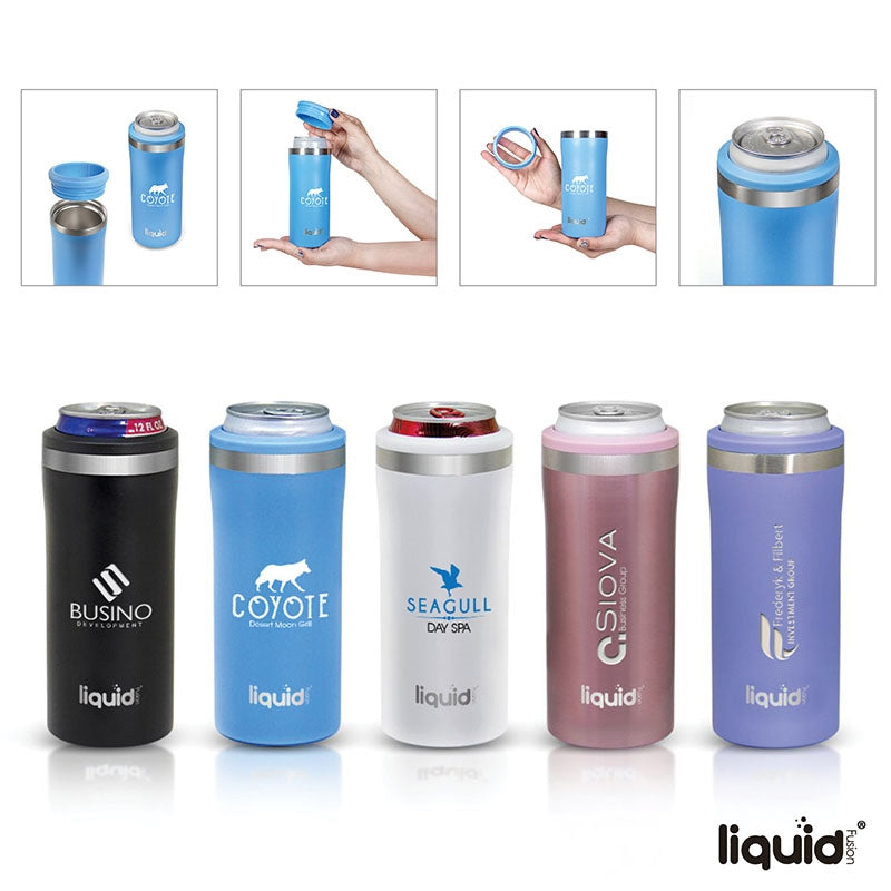 N/A Liquid Fusion® 12 oz. Double Wall, Stainless Steel Skinny Can Cooler