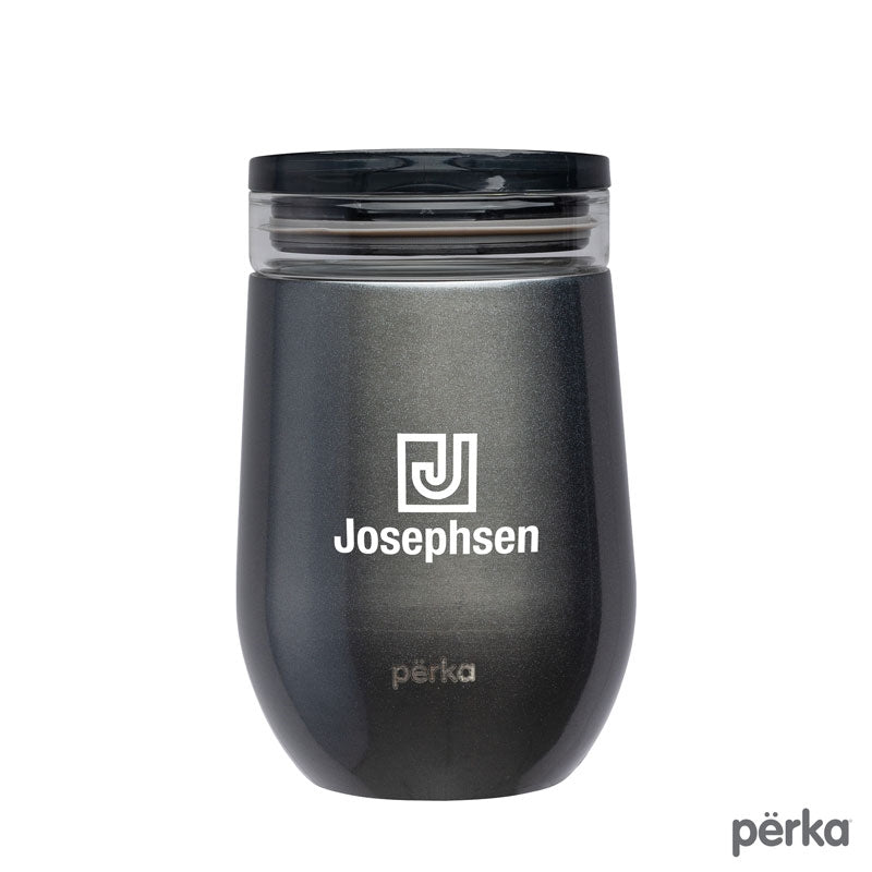 Gunmetal Perka® Taylor 12 oz. Double Wall, Stainless Steel Wine Mug
