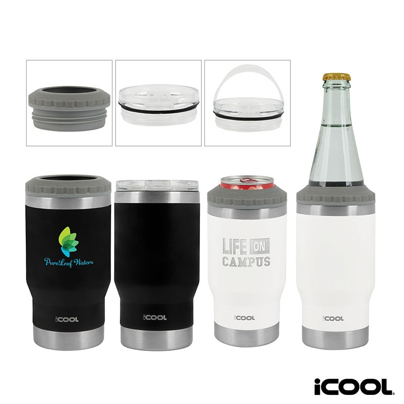 N/A iCOOL® Oswego 14 oz. Double Wall Stainless Steel Can Cooler / Tumbler