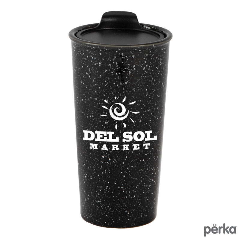 Black Perka® Salento 14 oz. Double Wall Ceramic Tumbler