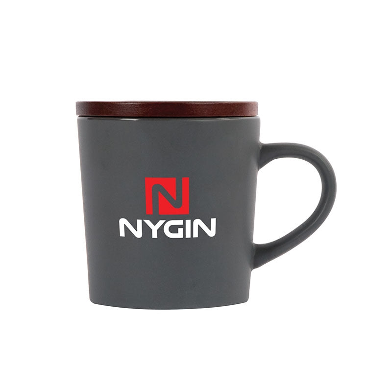 Copenhagen 16 oz. Ceramic Mug w/ Wood Lid