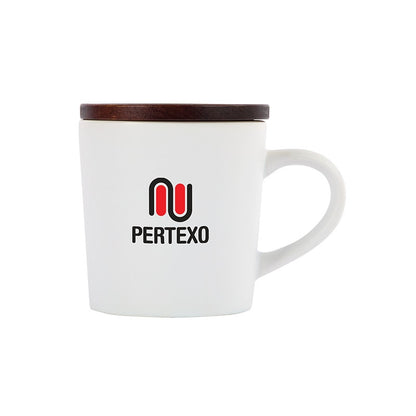 Copenhagen 16 oz. Ceramic Mug w/ Wood Lid