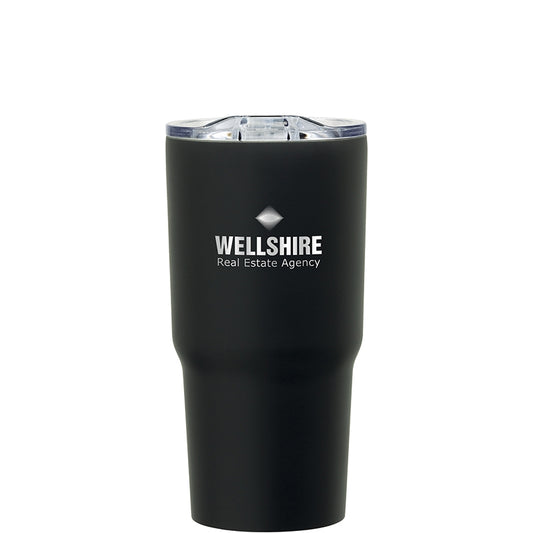 Black Reva 20 oz. Double Wall Stainless Steel Tumbler