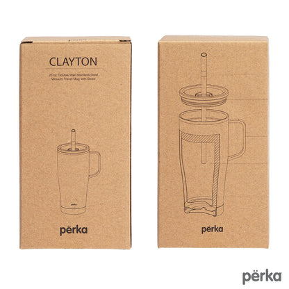 Perka® Clayton 20 oz. Double Wall, Stainless Steel Travel Mug