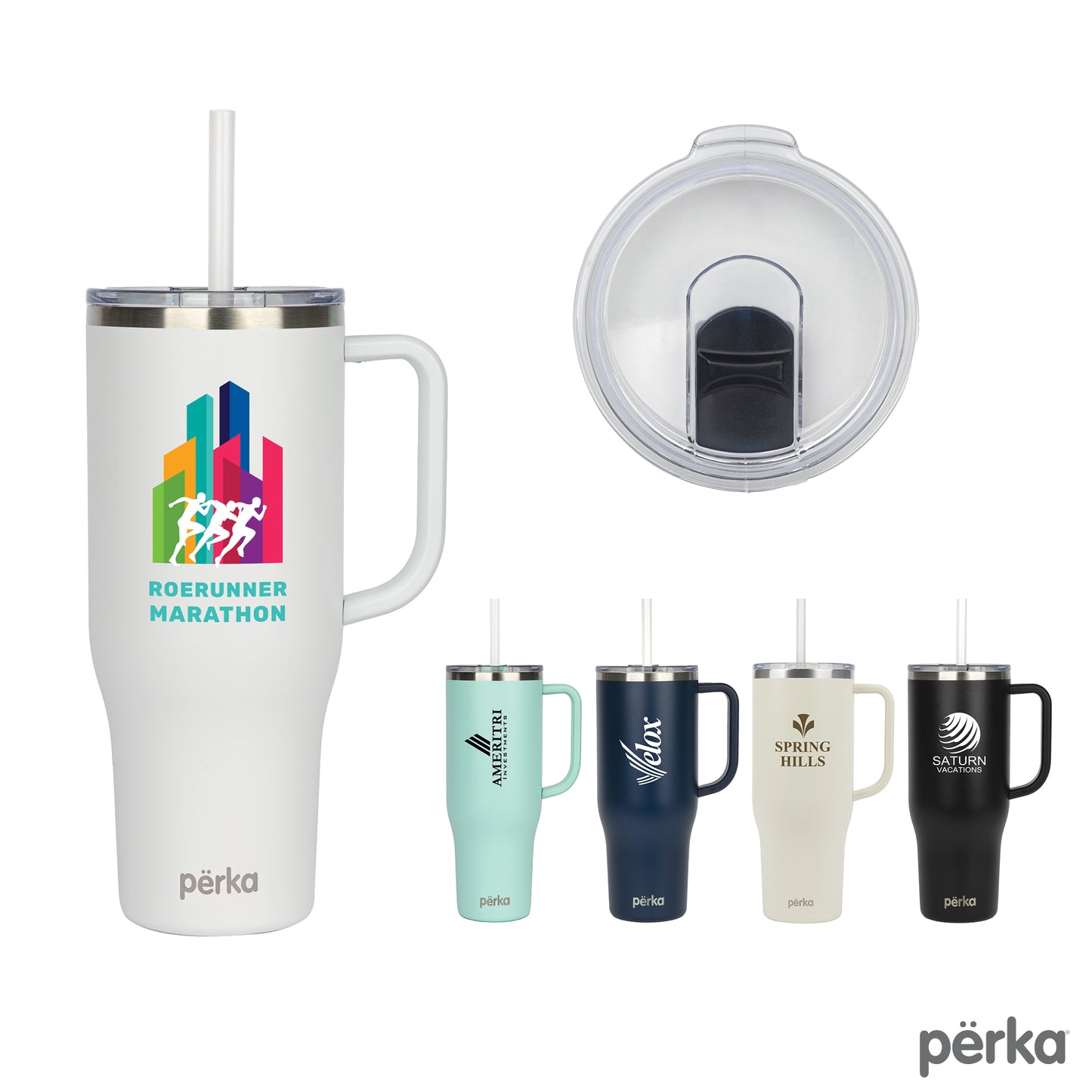 Perka® Kempton 40 oz. Double Wall, Stainless Steel Travel Mug