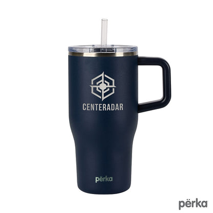 Perka® Myrton 20 oz. Double Wall, Recycled Stainless Steel Travel Mug
