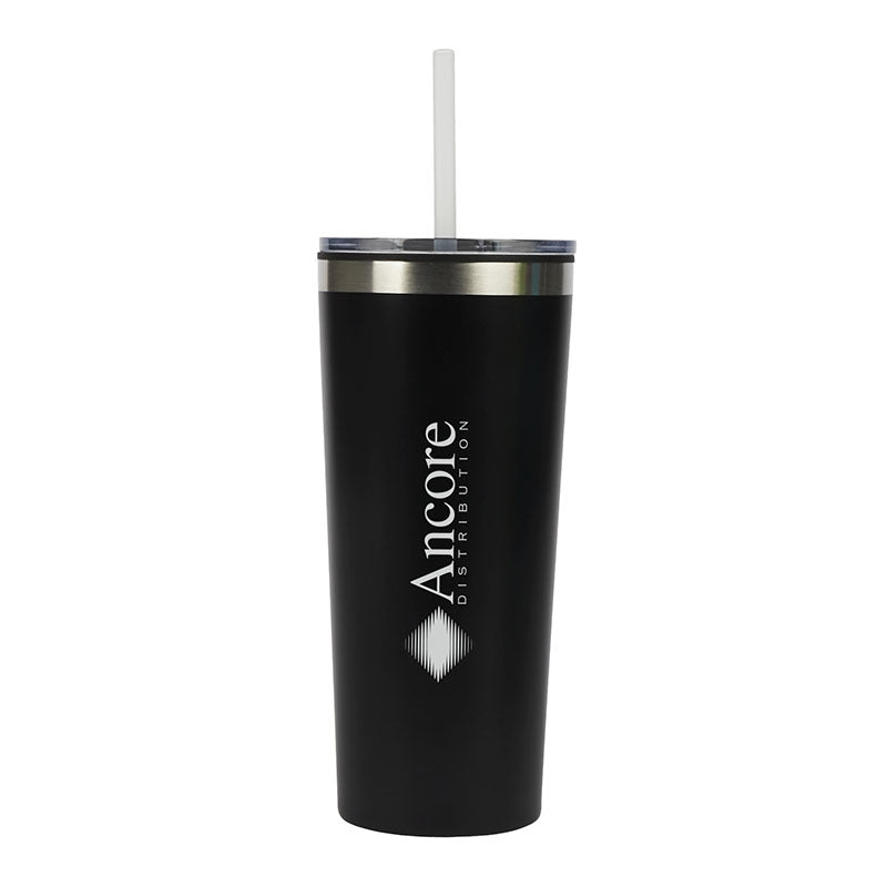 Black Bremen 24 oz. Steel/50% Recycled PP Liner Travel Tumbler