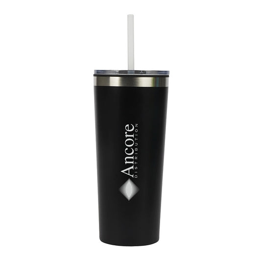Black Bremen 24 oz. Steel/50% Recycled PP Liner Travel Tumbler
