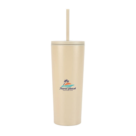 Bayard 24 oz. Double Wall Steel/PP Liner Straw Tumbler