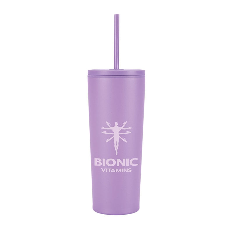 Bayard 24 oz. Double Wall Steel/PP Liner Straw Tumbler
