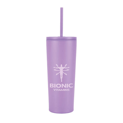 Bayard 24 oz. Double Wall Steel/PP Liner Straw Tumbler