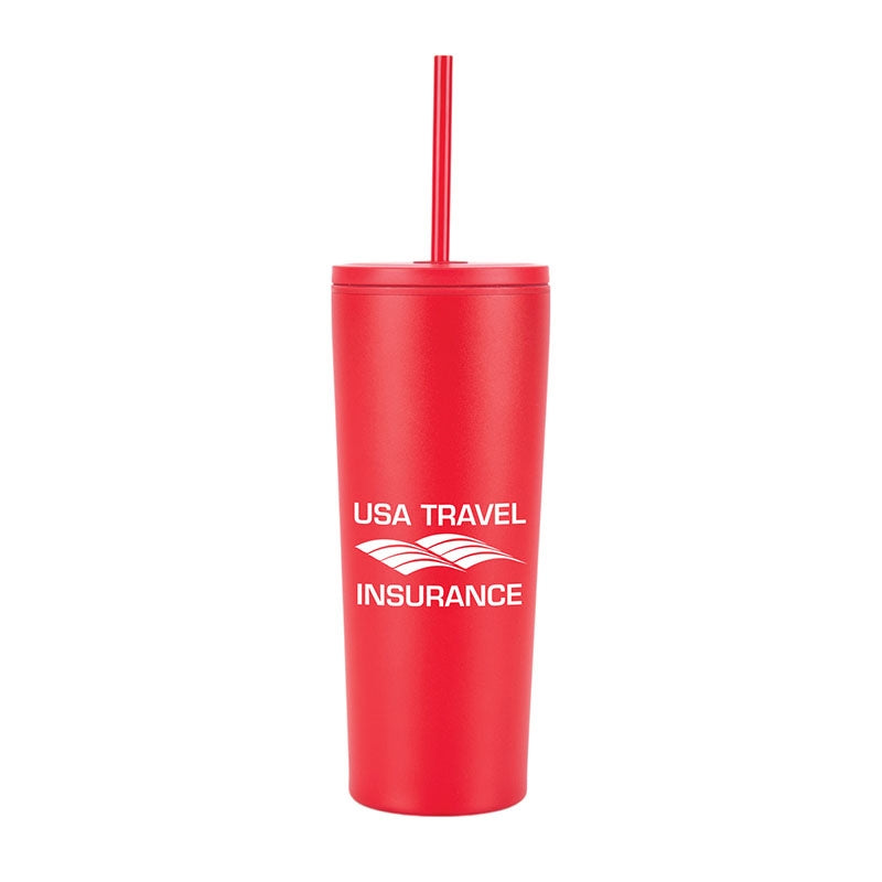 Bayard 24 oz. Double Wall Steel/PP Liner Straw Tumbler