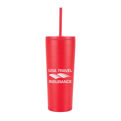 Bayard 24 oz. Double Wall Steel/PP Liner Straw Tumbler