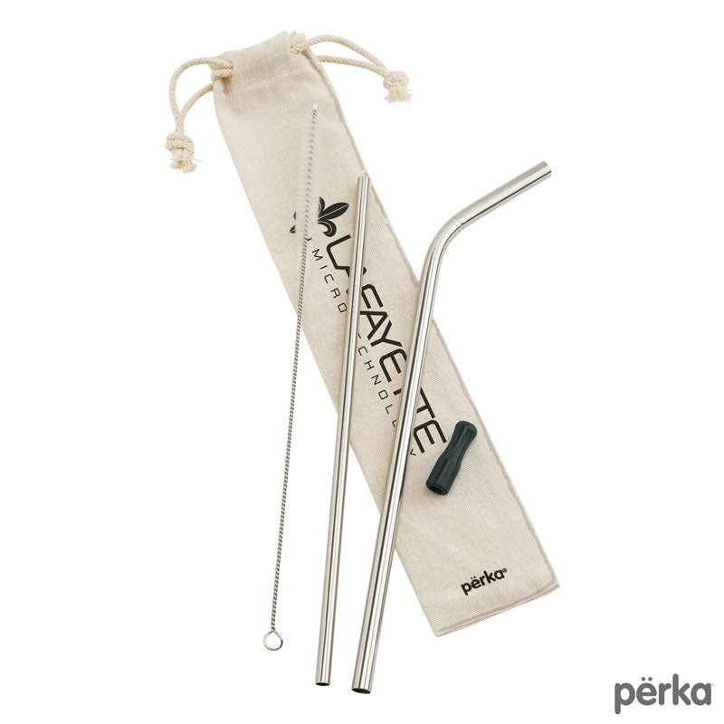N/A Perka® Avila 5-Piece Stainless Steel Straw Set