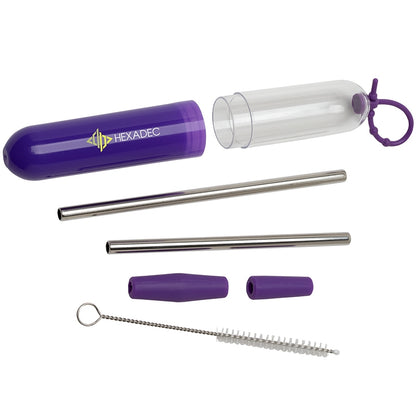 Paloma 5-Piece Stainless Steel Straw Set