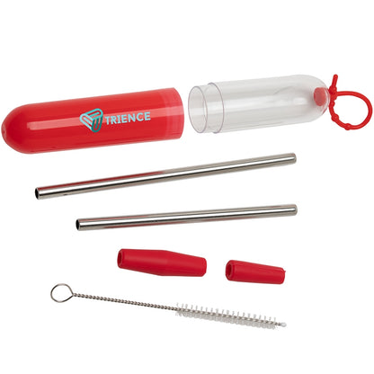 Paloma 5-Piece Stainless Steel Straw Set