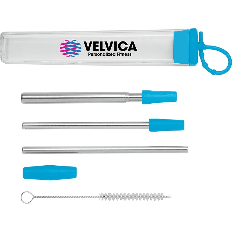 Cosmopolitan 7-Piece, 2-Straw Stainless Steel  Set