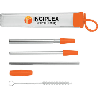 Cosmopolitan 7-Piece, 2-Straw Stainless Steel  Set