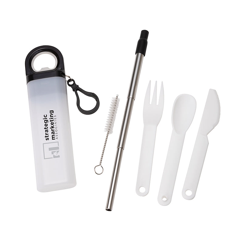 Griffith 3-in-1 Metal Straw, Cutlery Set & Bottle Opener