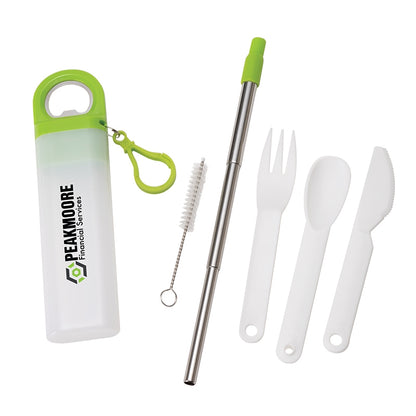 Griffith 3-in-1 Metal Straw, Cutlery Set & Bottle Opener
