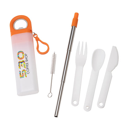 Griffith 3-in-1 Metal Straw, Cutlery Set & Bottle Opener