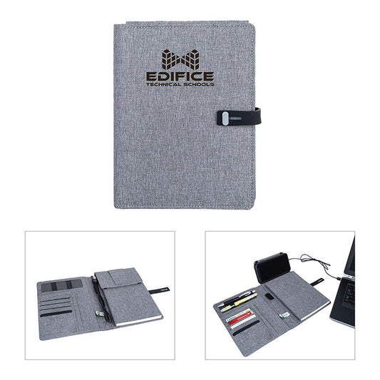 N/A Binghamton RPET Padfolio w/ Wireless Phone Charger