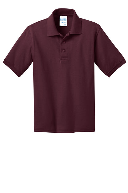 Port & Co Youth Core Blend Jersey Knit Polo. KP55Y