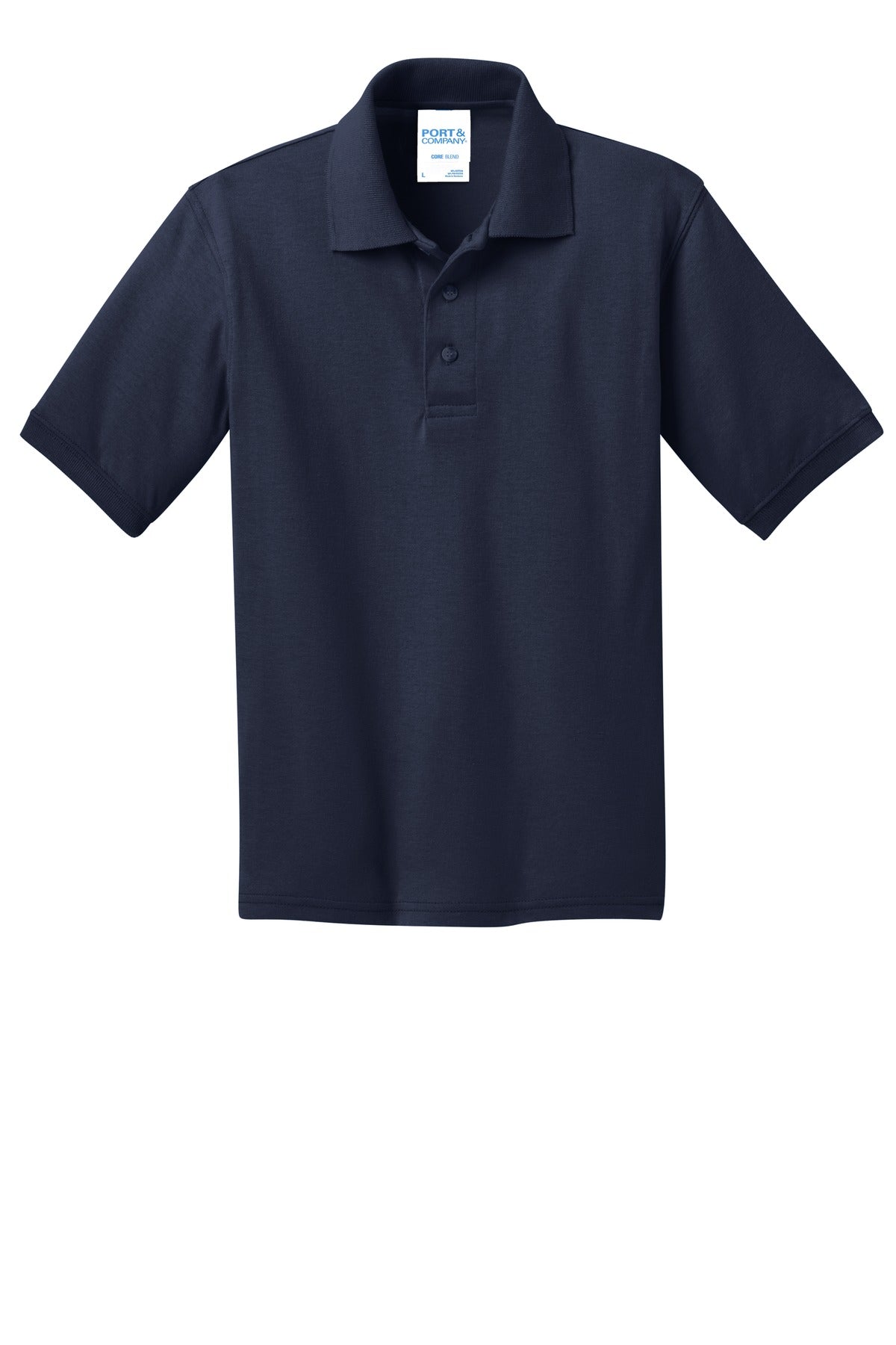 Port & Co Youth Core Blend Jersey Knit Polo. KP55Y