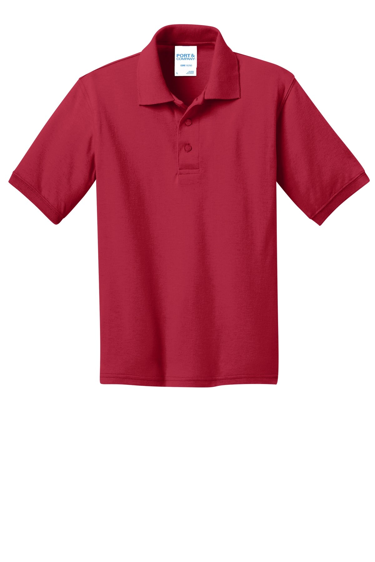 Port & Co Youth Core Blend Jersey Knit Polo. KP55Y