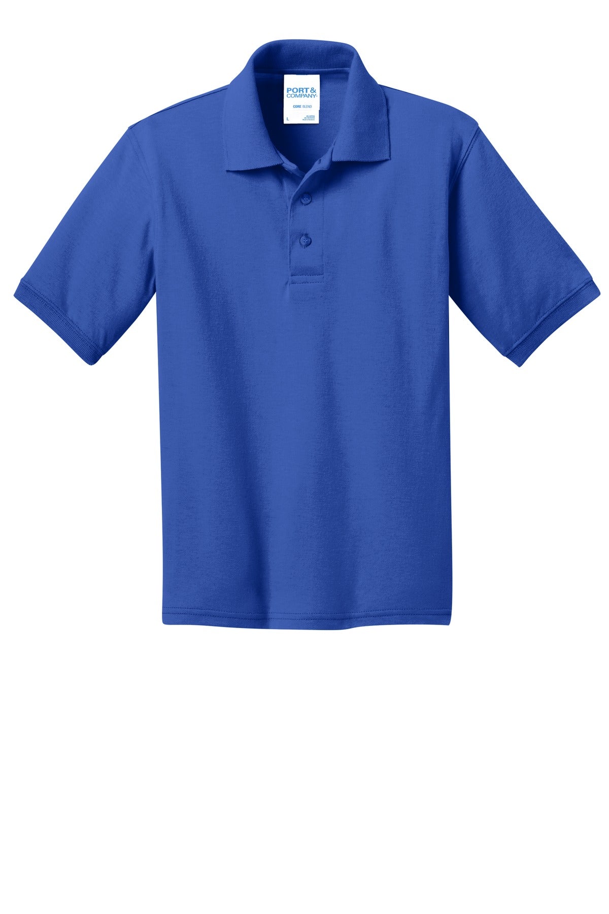 Port & Co Youth Core Blend Jersey Knit Polo. KP55Y