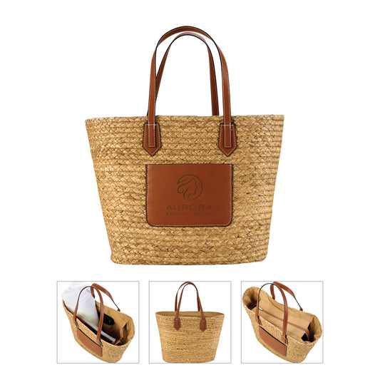Akena Natural Hyacinth Grass Tote
