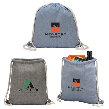 N/A Huron Recycled Cotton Drawstring Tote