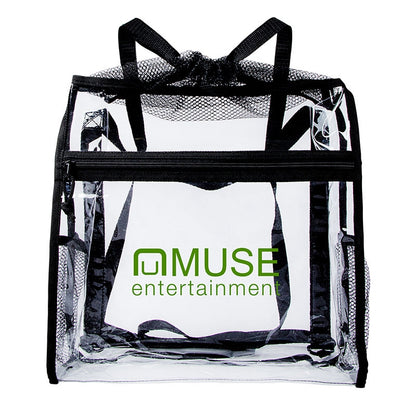 Ramsey Clear Drawstring Backpack