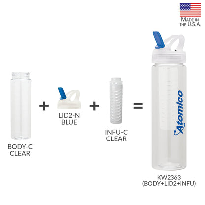 Laguna 32 oz. PET Bottle with Flip Spout & Infuser