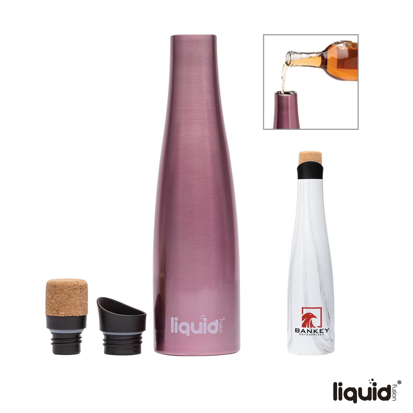 Liquid Fusion®  25 oz. Vacuum Insulated Steel Wine Carafe / Bottle