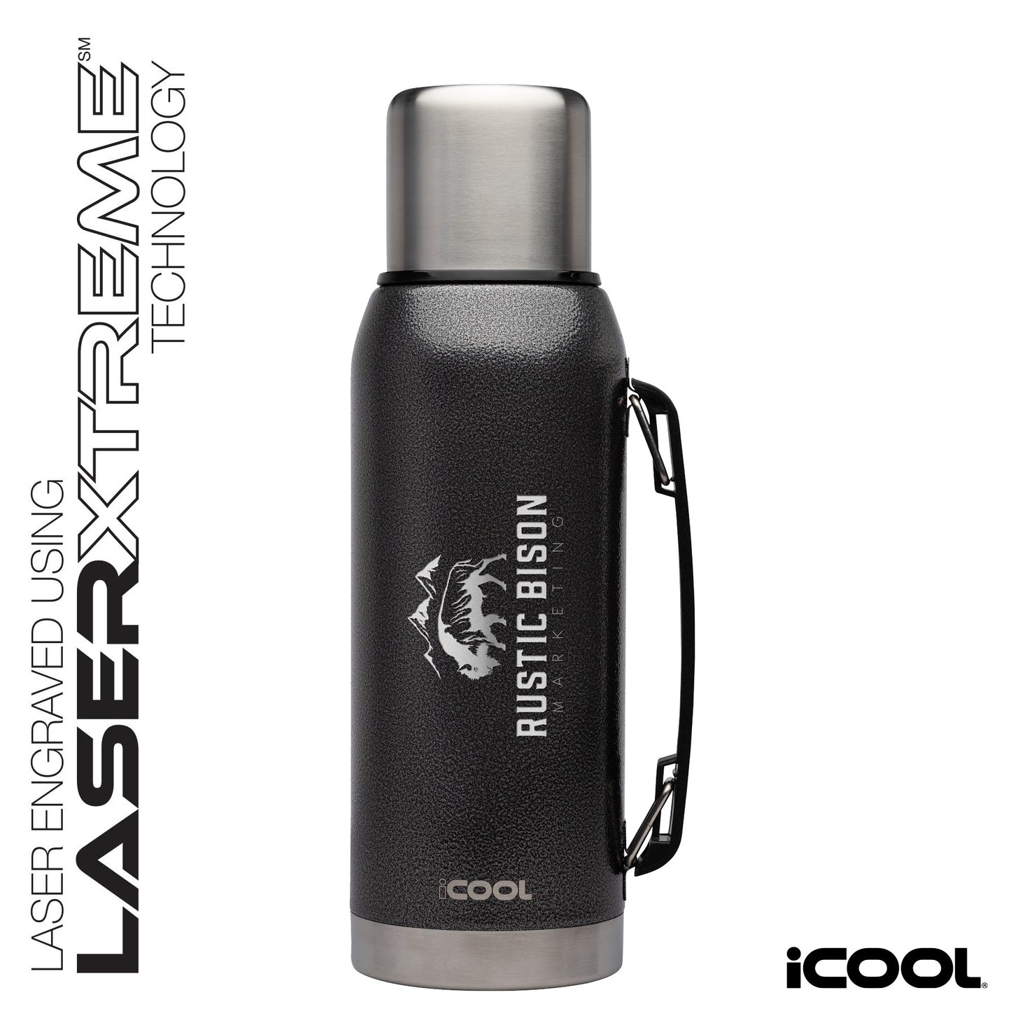 iCOOL® Silverton 34 oz. Double Wall, Stainless Steel Water Bottle