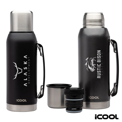 iCOOL® Silverton 34 oz. Double Wall, Stainless Steel Water Bottle