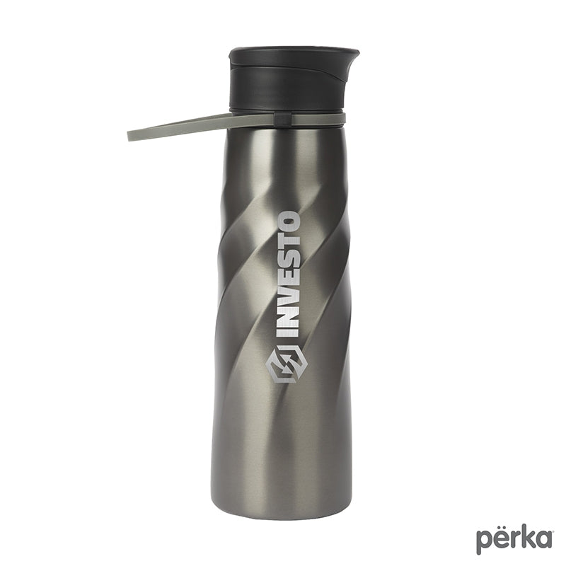 Perka® Tristan 34 oz./1L Single Wall Stainless Steel Sport Bottle