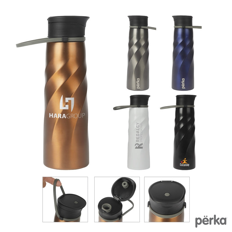 N/A Perka® Tristan 34 oz./1L Single Wall Stainless Steel Sport Bottle