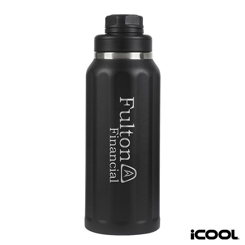 Black iCOOL® Sedona 32 oz. Double Wall Stainless Steel Water Bottle