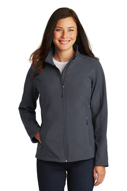 Front View of Battleship Gry Port Authority Women's Core Soft Shell Jacket. L317  - S