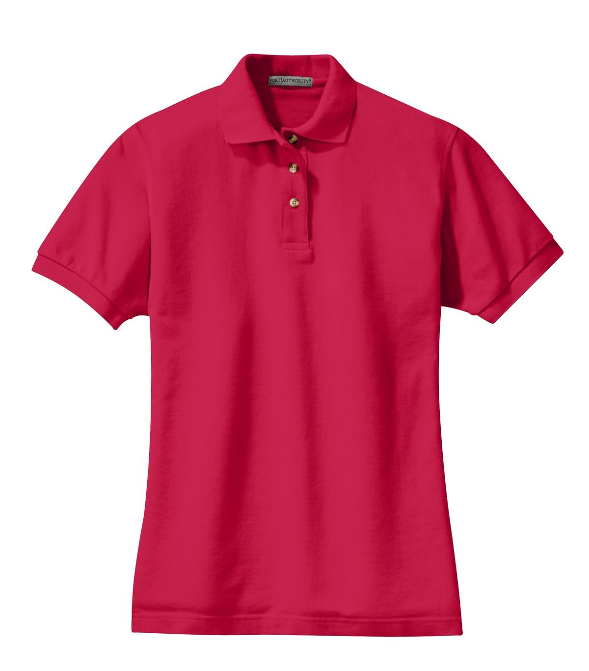 Port Authority Women's Heavyweight Cotton Pique Polo. L420