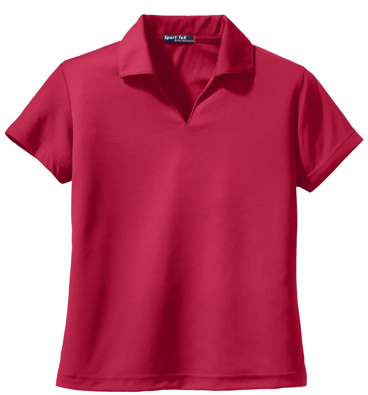 Sport-Tek Women's Dri-Mesh V-Neck Polo. L469