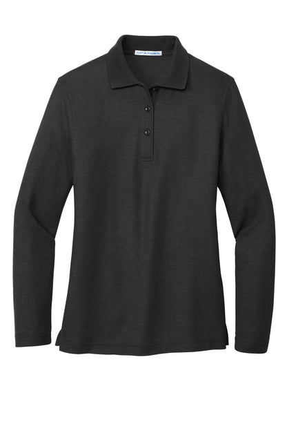 Port Authority Women's Silk Touch Long Sleeve Polo. L500LS